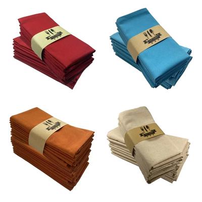 Keten Düğün Yemeği Kumaş Peçeteler Düz Renk Otel Masa Peçetesi Doğum Günü Partisi Servis Masa Dekoru 40x40cm Amerikan servis