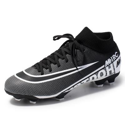 New Large-size Football Shoes Men's High-top Artificial Grass Long Broken Nails Mandarin Duck Shoes Youth Student Competition Training Shoes