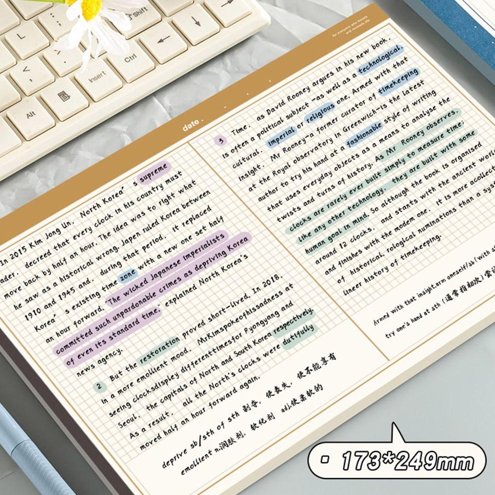 Simplicity Students B5 Notebook Horizontal Notepad Tearable Writing Memo Pads Paperpad Legal Pad For School Office