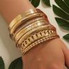 Unique Personality Bracelet Korean Style Hand Jewelry New Metal Bangles Set  Girls