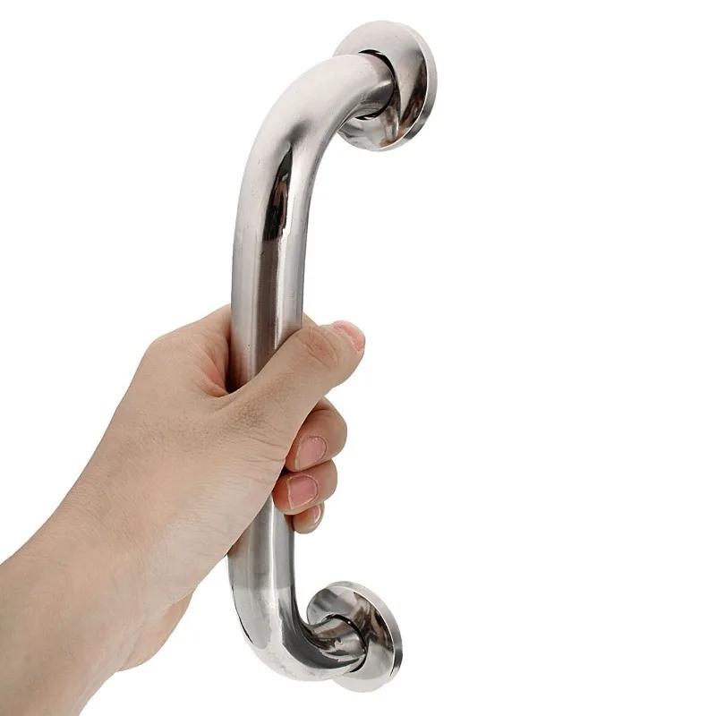 2set Bathroom Shower Tub Grab Bars Hand Grip Stainless Steel Safety Toilet Support Rail Disability Aid Grab Bar Handle