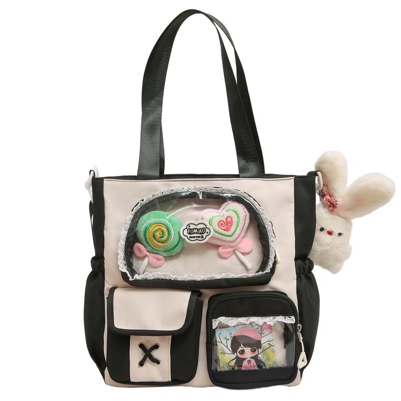 Schoolbag Fresh and Sweet High-value Dopamine Transparent Pain Bag Backpack Female Japanese High-value Junior High School Student Backpack Female