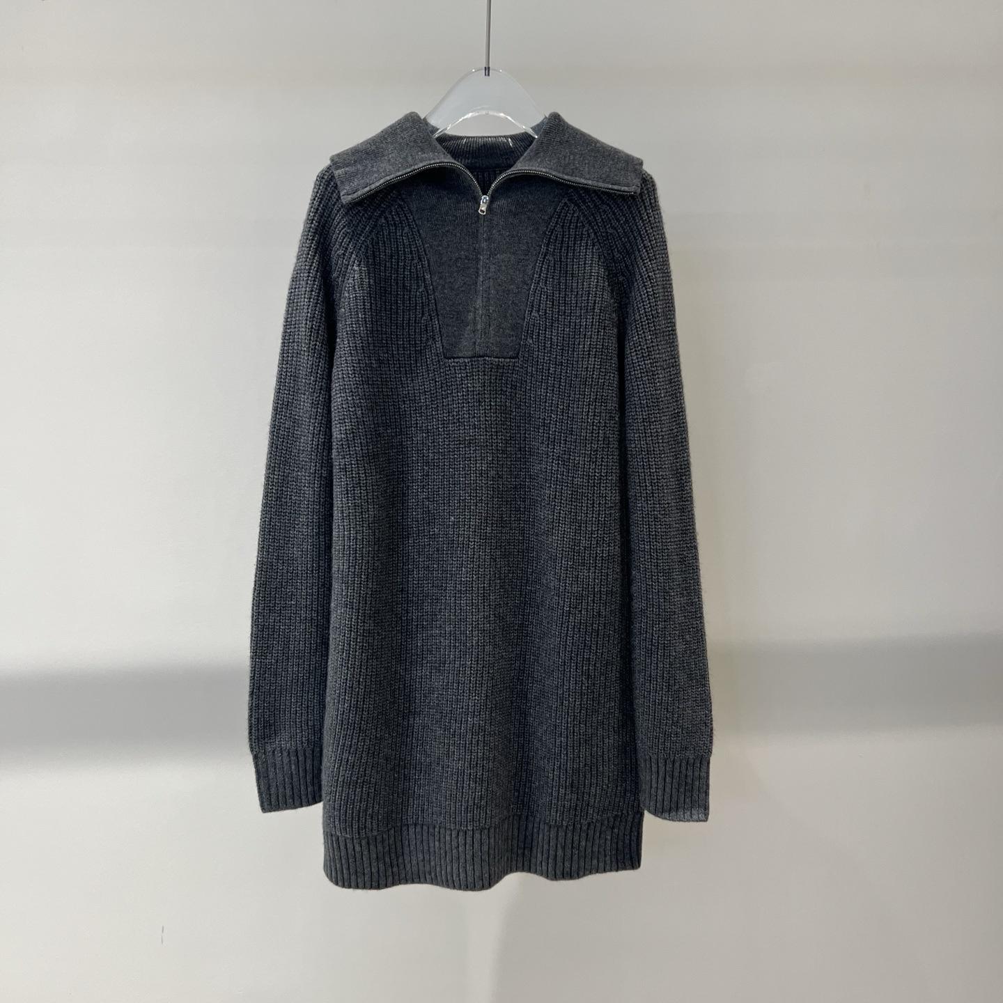 

Autumn/Winter 2025 Women s Long Sleeve Knit Dress with Lapel - Slimming & Loose Fit (AR904115) Extra Large серый/лавовый