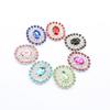 New 10 Pieces 26 * 30mm Oval Flat Bottomed Welded Crystal Color Seam Inlaid Diamond Buttons DIY Clothing Hair Accessories