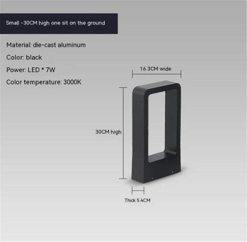 

Газонное освещение, наружное водонепроницаемое IP65LED освещение, новое алюминиевое освещение для загородного дома, общественного сада, ландшафтного освещения Cold White