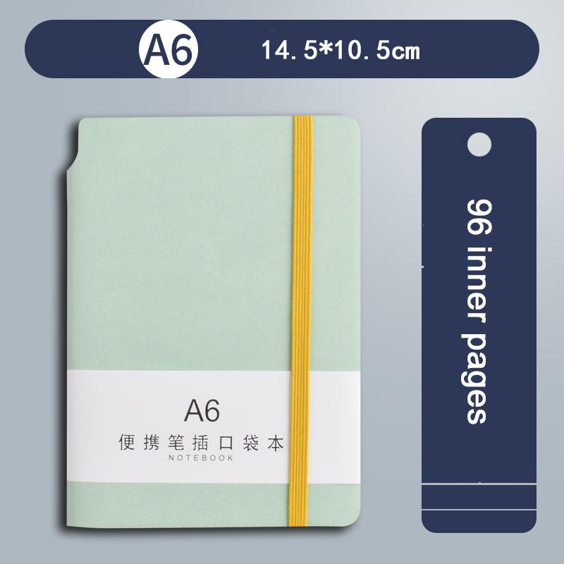 (Gravírování loga zdarma) A6/A7 přenosný zápisník z měkké kůže, účetní kniha ve tvaru trumpety, silný tečkovaný zápisník, kniha záznamů, mini výpisník