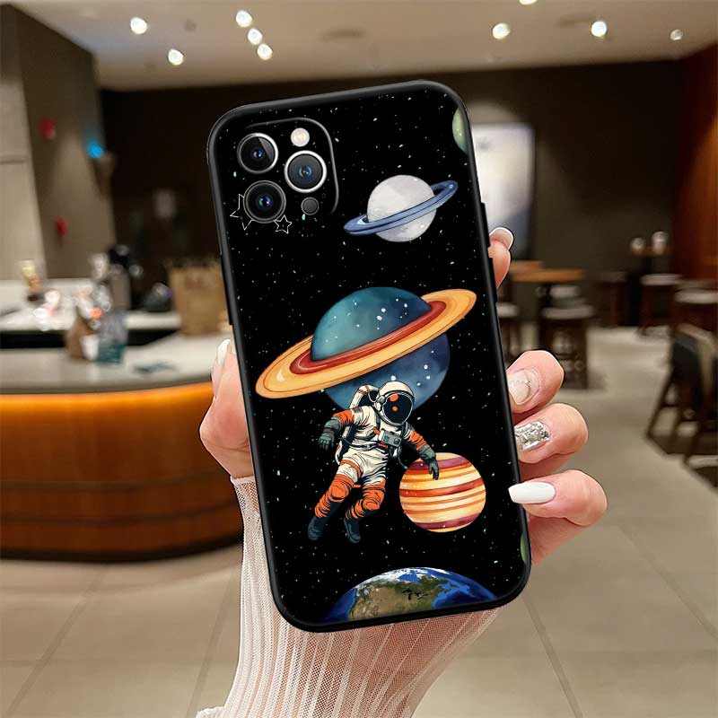 UP8 Astronaut Space Moon Phone Case for Samsung Galaxy S20 S21 S22 Ultra FE + Plus A21S A22 A24 A25 A26 A30 A30S A31