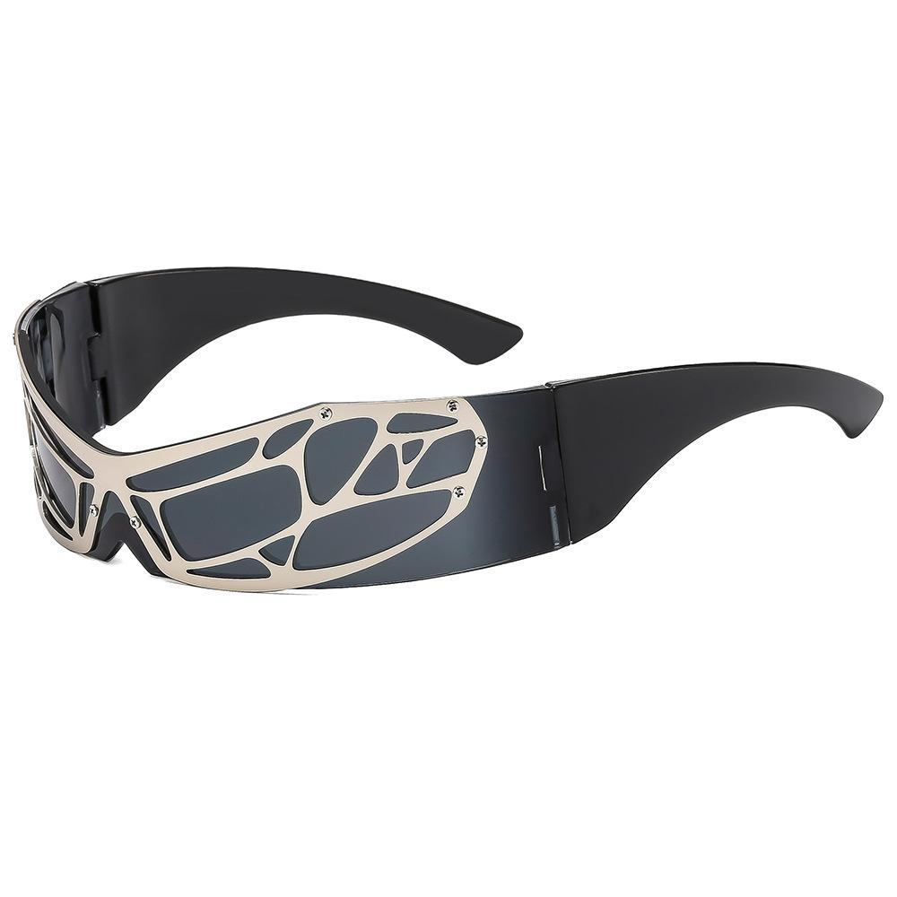 New Cyberpunk Sunglasses Party Ball Decorative Sunglasses Technology Sense Integrated Frameless Personality Glasses