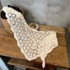 White Lace Triangle Scarf Fake Collar Hip Scarf Simple Flower Scarves  Women