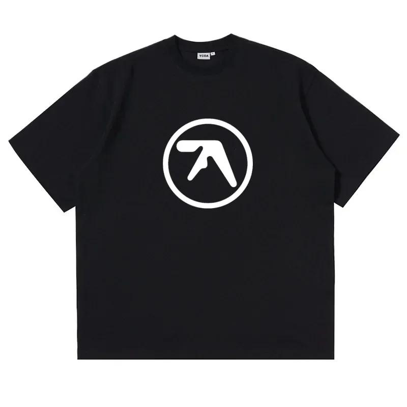 Korean style Men Tshirt Cotton Aphex Twin Streetwear Graphic Korean Fashion Print Harajuku Vintage Tops Tees Oversized
