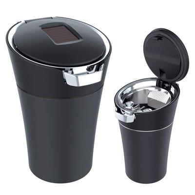 SEIWA Solar Ash Car Drink Holder Solar LED Odor Leak Ashtray, One-Push Type, WA67, Charging, Light, Prevention, Self-Extinguishing