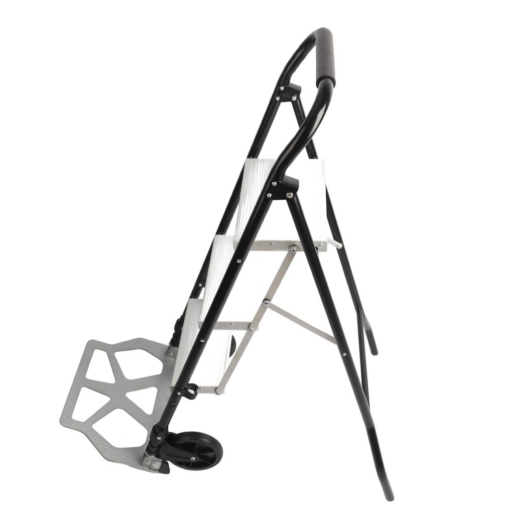 Skládací 3stupňový žebřík Ergonomický Přenosný Protiskluzový Prostorově úsporný 3stupňový skládací stolička žebřík Vozík pro domácnost