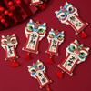 Cartoon Lion Dance Refrigerator Sticker 3D Relief Spring Festival Magnet Sticker  Souvenir