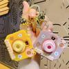 With Flashlight Capybara Mini Camera Keyring Projection Cartoon Key Chain  Girls Gifts