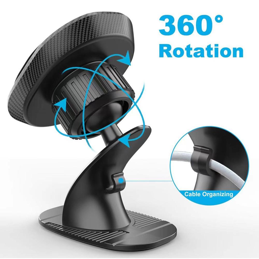 ML180 360 Degree Rotation Car Dashboard Mount Oval Magnetic Phone Holder Bracket with Adhesive Base