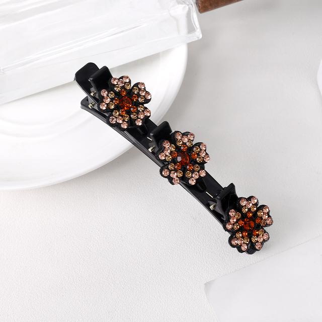 Módní křišťálové květiny Sponky do vlasů pro ženy Dívky Kamínky Copánky Sponky do vlasů Ofina Boční spona Barrettes Korejské vlasové doplňky