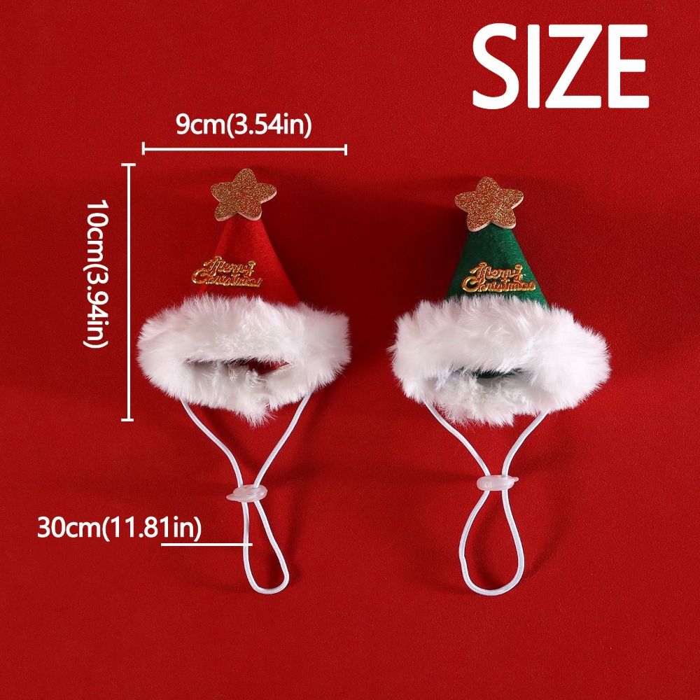 2Pcs Cute Kitten Dress Up Accessories Bat Triangle Scarf Cat Christmas Bib Hat Set  Pet Accessories