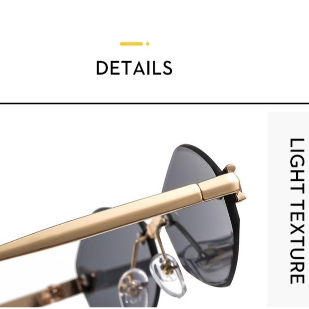 Frameless Polygonal Cycling Sunglasses UV Protection UV Resistant Cycling Glass Outdoor