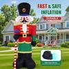 Nutcracker Inflatable Outdoor 8ft Waterproof LED Lights Decor Christmas Outdoor Inflatables For Family Friends Indoor Party