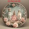 Retro Metal Perfume Sign, 8x8 Inch Round Aluminum Wall Art Decor, Lightweight Hanging Plaque for Home Garden