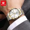 OLEVS New Fully Automatic Mechanical Watch Original Stainless Steel Diamond Scale Watch Men's Waterproof Night Glow