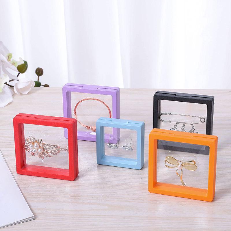Caixa de Armazenamento de Joias e Acessórios em Filme PE: Pulseira, Anel, Unhas Postiças, Organizador de Pequenos Itens