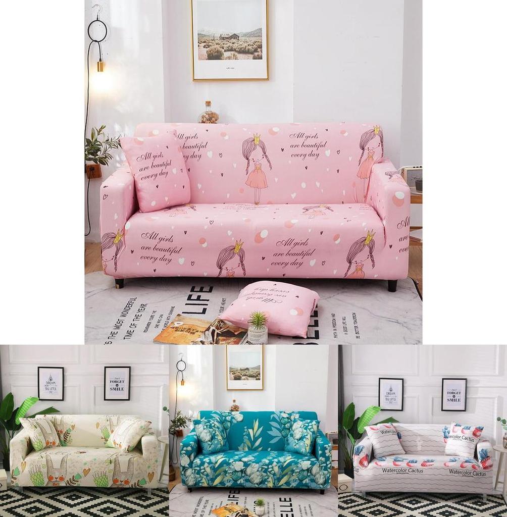 Cozy And Wrinkle Resistant Elastic Slipcover With Geometric Pattern For Sofa Furniture Protection