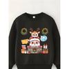 Kids Sweatshirt [Christmas] Hey Santa Reindeer Print Pattern Fleece Warm Through Sweater Fashion Print Pattern Wear Casual Long Sleeve