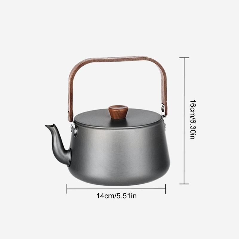Portable Teapot Aluminum Alloys Camp Teas Coffee Pots Outdoor Hiking Water Boilers Camping Kettle Heat Water Teas Pots