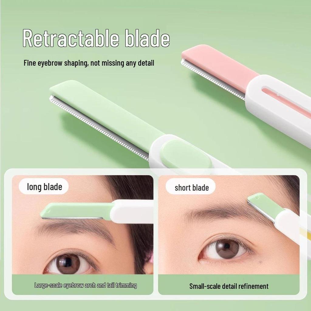 Newcomer Exclusive: Retractable Stainless Steel Eyebrow Trimmer & Shaver Set