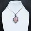 Rose Quartz Jewelry, 999 Copper Wire Wrapped Pendant Handmade Gemstone Jewelry, Gifts For Wife Brand New Pendant
