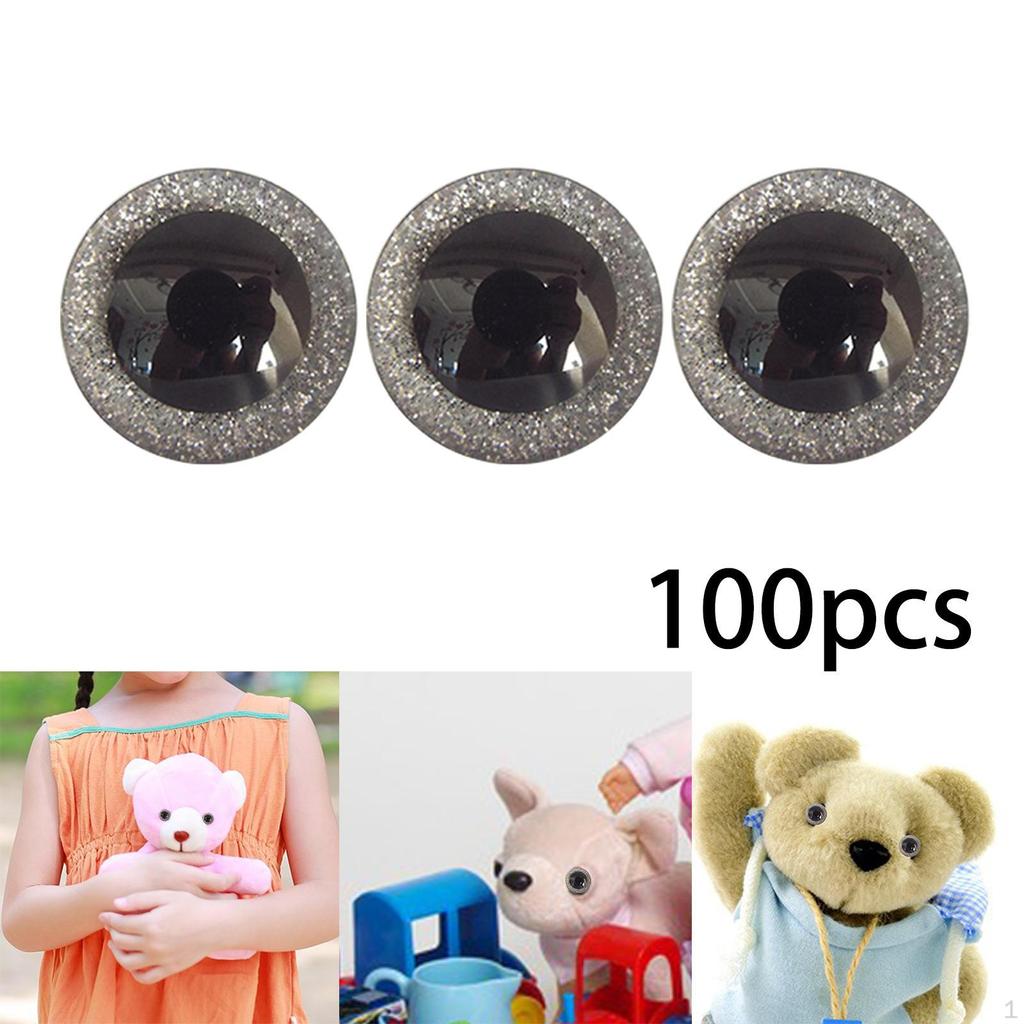100 Pieces 16 D Glitter Toy for Bear Crochet Puppet Stuffed Doll Making Accessories