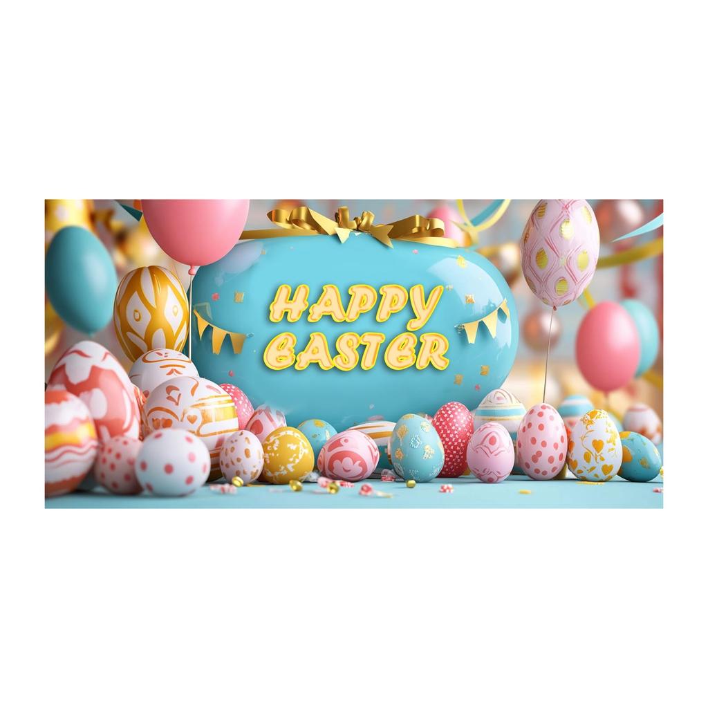 Easter Garage Door Decoration Happy Easter Garage Door Banner Large Easter Egg Spring Heavy Duty Flag Pole Holder For Trucks