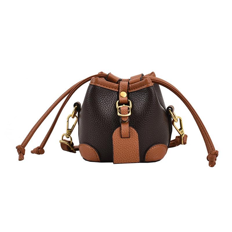 Mini-Eimer-Umhängetasche für Damen Handys Geldbörsen PU-Leder Mode Kleine süße Kinder-Taschen für Mädchen Kleine Tragetaschen