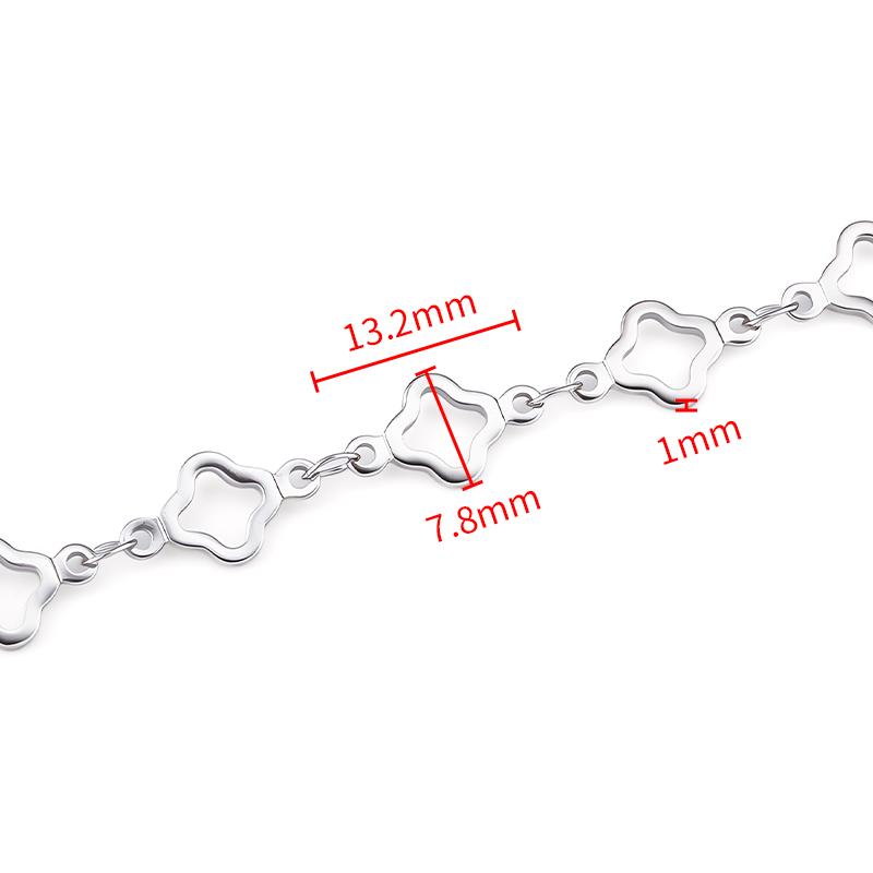 Unique Design 304 Stainless Steel Chain Star Clover Bulk Jewelry Component Supplies for Necklace Body Chain Making stainless steel