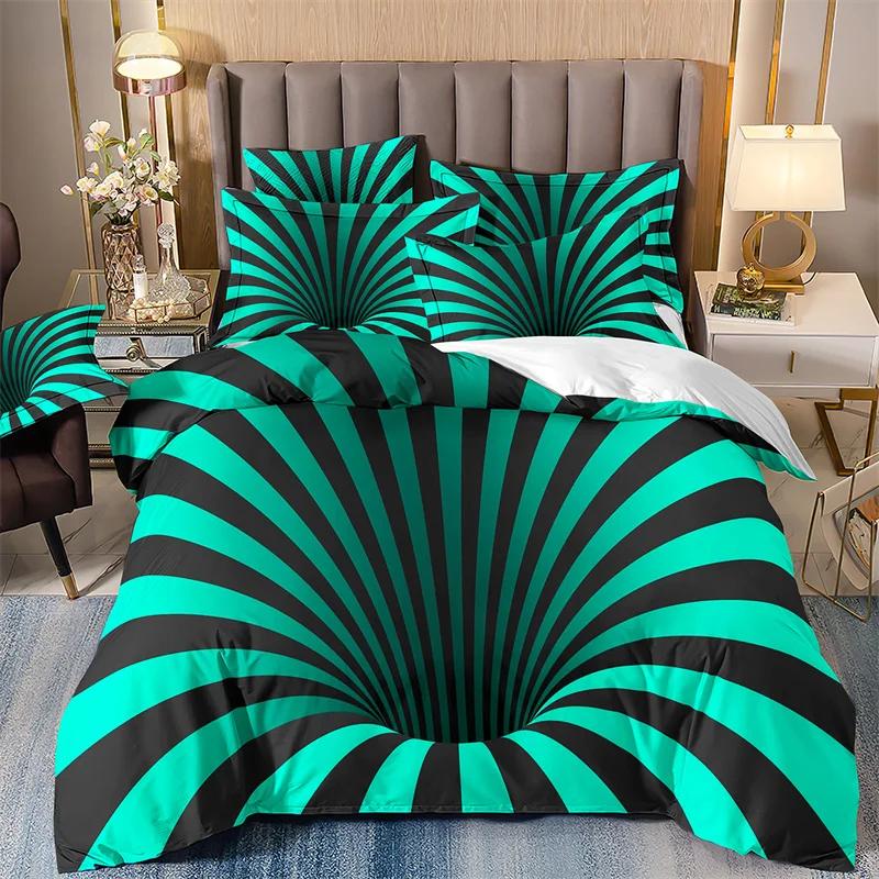 

Microfiber Bedding Set For Double Bed, Abstract Style Print, Honeycomb Quilt Cover, Duvet Cover, Pillowcover, Black And White EU single(135x200cm)