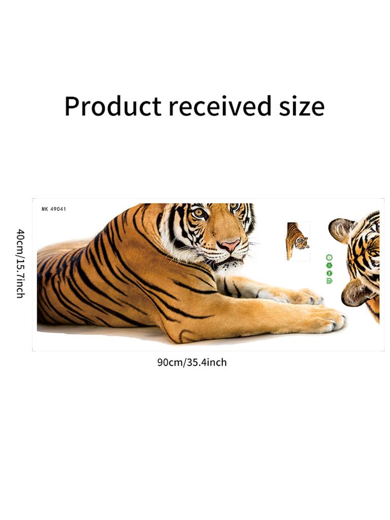 Realistic Big Tiger Wall Sticker for Kids Room Bedroom Home Wall Decoration Removable Decorative Art