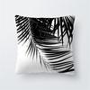 Black and White Tropical Plant Leaf Print Pattern Cushion Cover Home Living Room Sofa Decorative Pillow Pillow Cover 45x45cm