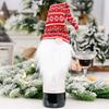 Housse de Bouteille de Vin de Noël Père Noël Poupée Sans Visage Housse de Bouteille de Champagne Décorations Fournitures Fête de Noël Nouvel An