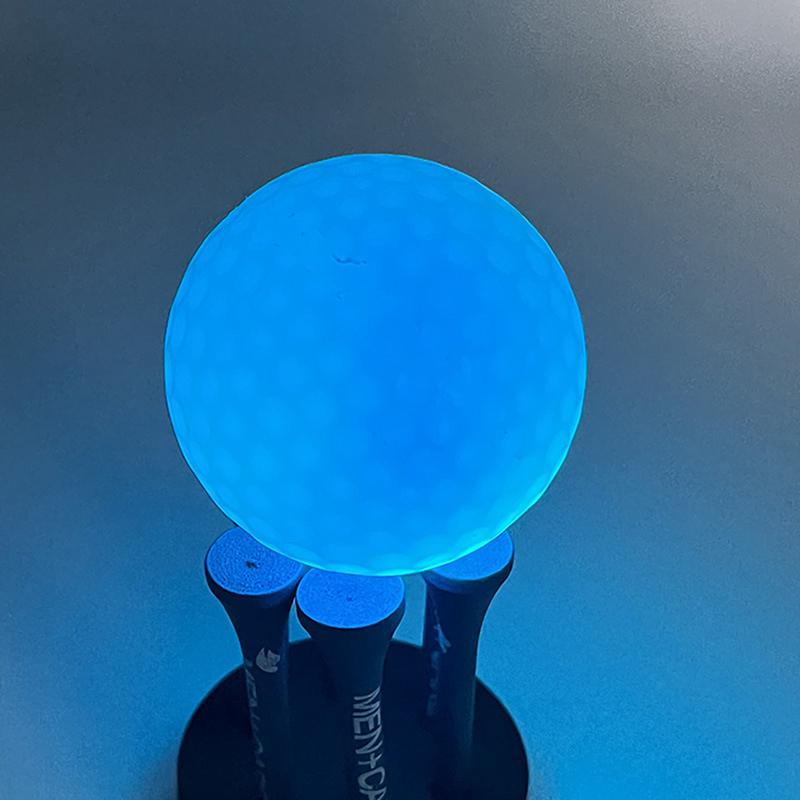 1Pc Colorful Led Light Up Golf Balls Night Golf Ball Official Size Weight Glow In Dark Perfect For Golf Long Distance Practice