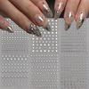 6Pcs Y2K Irregular Star Manicure Decals Gold Silver Color Nail Art Stickers Nail Supplies