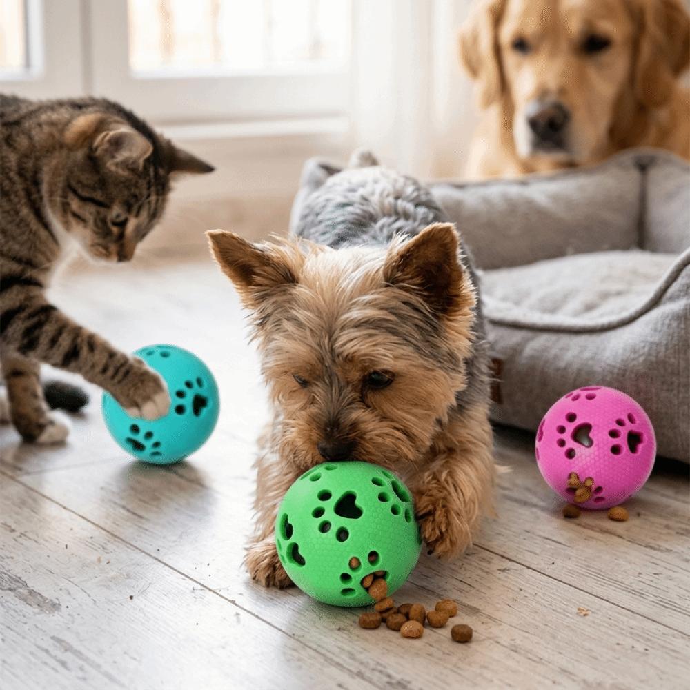Washable Treat Dispensing Ball Hollow Hollowed Out Dog Molar Toy  Indoor Outdoor Use
