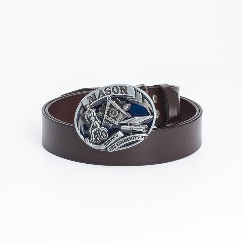 Men's Personalized Belt Fashion Trend Belt Pure Cowhide Belt