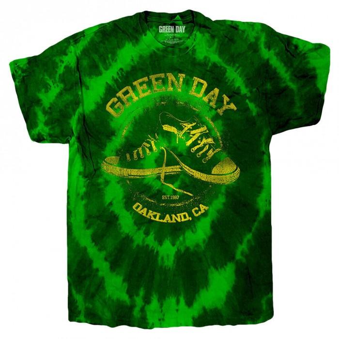 Green Day Camiseta unissex adulta All Stars Tie Dye L verde
