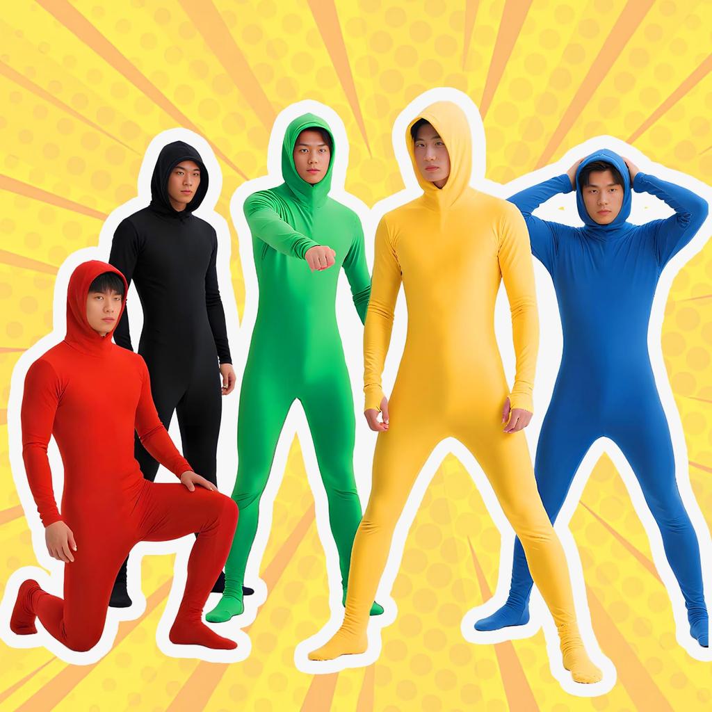 Full Body Zentai Cosplay Suit with Open Full Full Body Zentai Suit for Kids and Plus Back Halloween Yi-gog Face, Coverage, Elastic, Breathable, Soft,