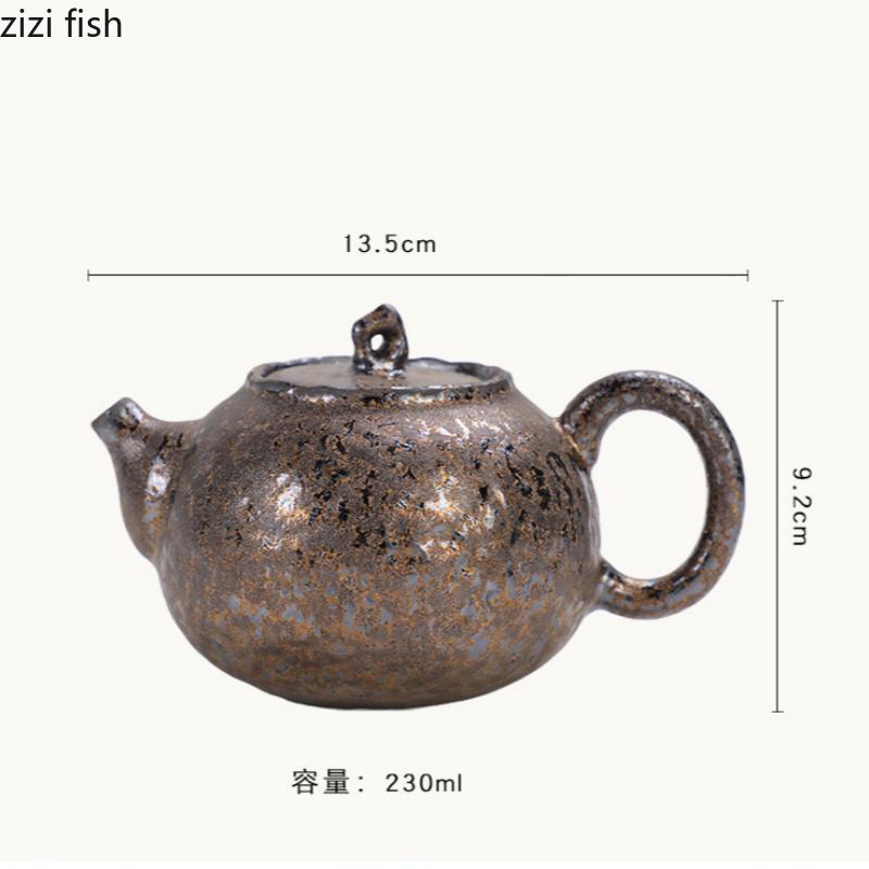 Coarse Pottery Teapot Single Pot Ceramic Teaware Tea Kettle Tea Infuser Kung Fu Teapot Afternoon Teas Brewing Tools