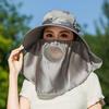 Breathable Sunshade Sun Hat Wide Brim Neck Flap Hat Visor Cap Women Picking Tea Hat  Summer Season