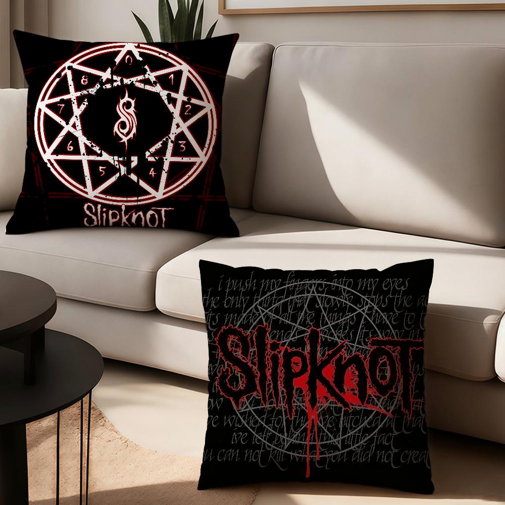 Rock Band S-Slipknot Pillow Case Office Cushions Suitable For Sofa Car Bedroom Decorative Cushion Cover