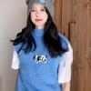 Zhao Zhaoyi Inspired Blue Knitted Vest - Women’s Retro Sleeveless Sweater for Spring & Autumn Layering