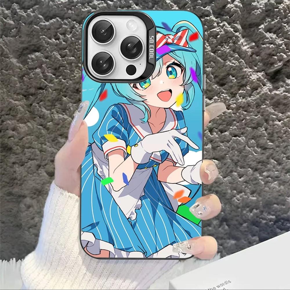 Cartoon Kawaii H-Hatsune Cute M-Miku Phone Case For IPhone 16 15 14 13 12 11 Pro Max X XR XSMAX 8 7 Matte Shockproof Back Cover